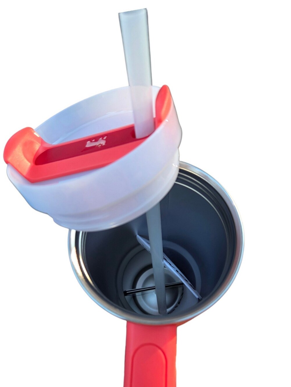 Stanley Quencher H2.0 FlowState Tumbler 30oz Vibrant Hot Coral Accessories Too! - Picture 4 of 8